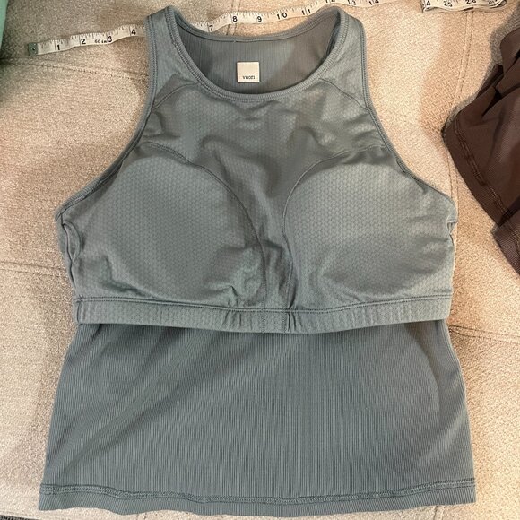 TWO Vuori Pose Plyo Tanks Green Brown Sz M - Picture 13 of 13